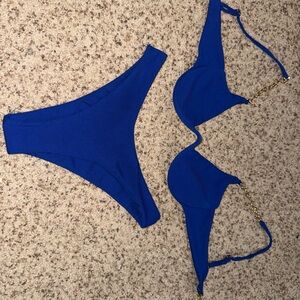 Zaful Royal Blue Bikini with Chain Detail